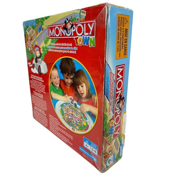 Monopoly Town Board Game Ages 4+ French Edition With Colorful Building Blocks - Picture 4 of 6